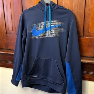Nike Men's Black and Blue Pullover Sweater